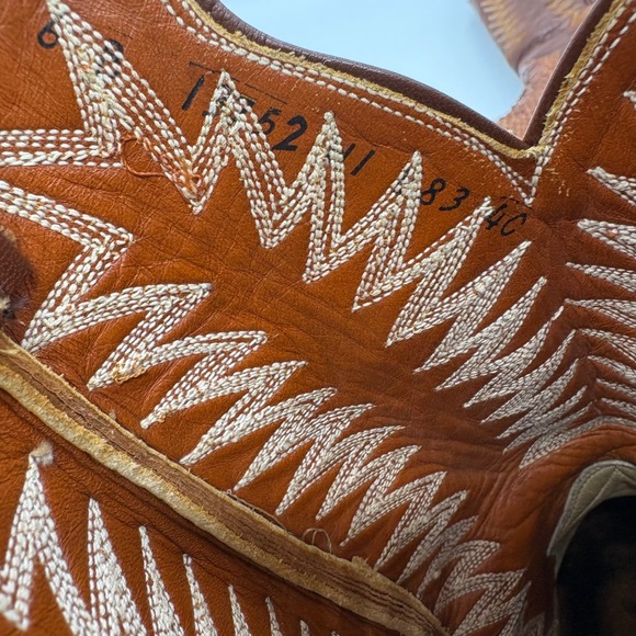 Sanders Womens 6B Brown Python Embroidered Western Cowgirl Boots - Picture 9 of 10